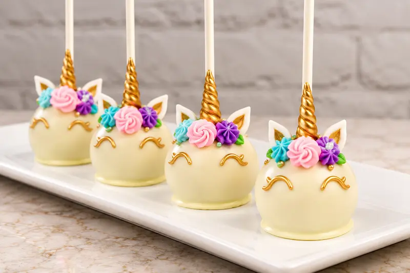 Unicorn cake pops